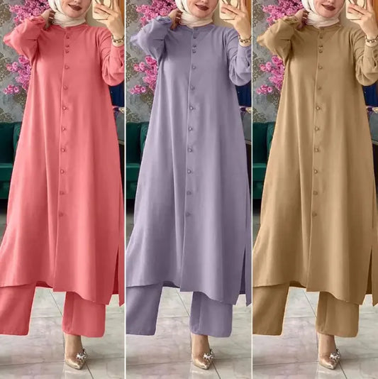 Ensemble modeste femmes Abaya avec pantalon large